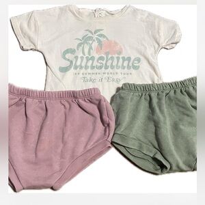 Sunshine Graphic Tee with Shorts Set